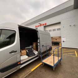 Ottoman Services removal team loading van in Essex